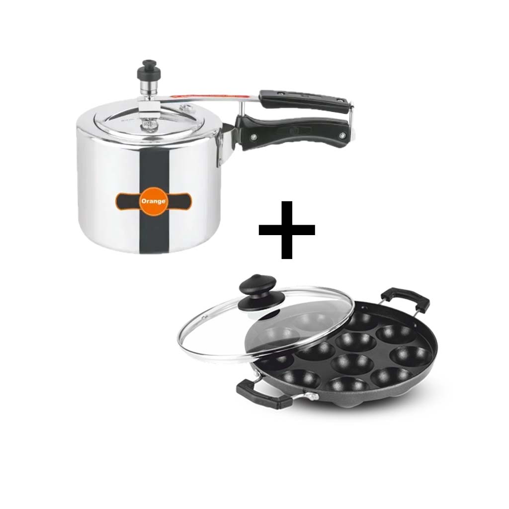 ORANGE Pressure Cooker Inner Lid 5L (ORA126) - Add Rs 300 and Get a ORA049 Appam _ Takoyaki Maker worth Rs 990