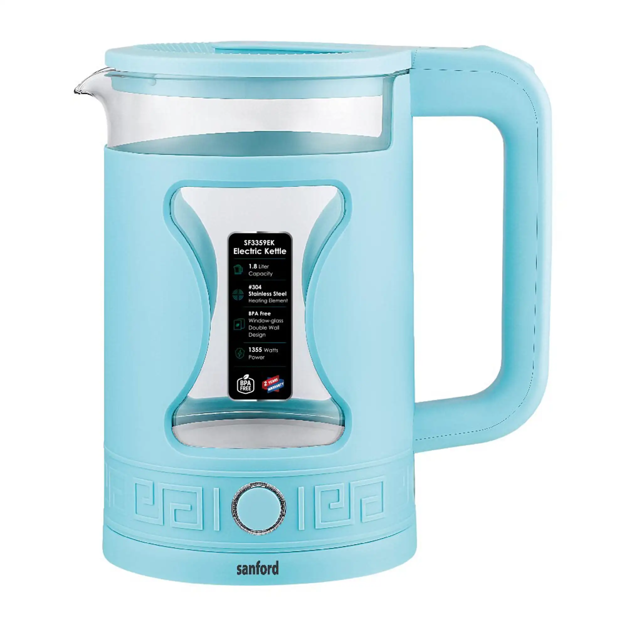 SANFORD 1.8L Glass Cordless Electric Kettle SF3359EK (as per colour available) - Image 2