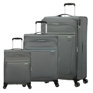 AMERICAN TOURISTER Aerospin Set3 Stone Basalt + FREE FRONTEC Medium as per colour available worth Rs 13500