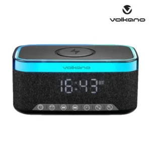 VOLKANO Radiant 2 Alarm Clock with Wireless Charging and Speaker K-3135-BK[V2]