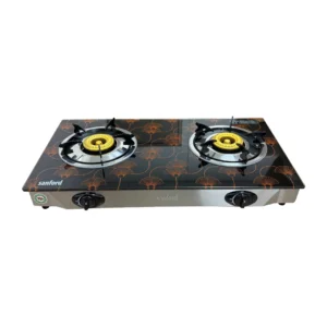 SANFORD Gas Stove Tempered Glass 2 Burners SF5228GC-A Design1 + Free Box Fan worth Rs 1390 K1202B