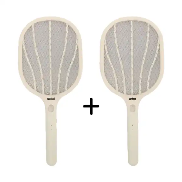 SANFORD Rechargeable Mosquito Bat with Flash Light and 3500V Zapping Power SF638MK x 2pcs