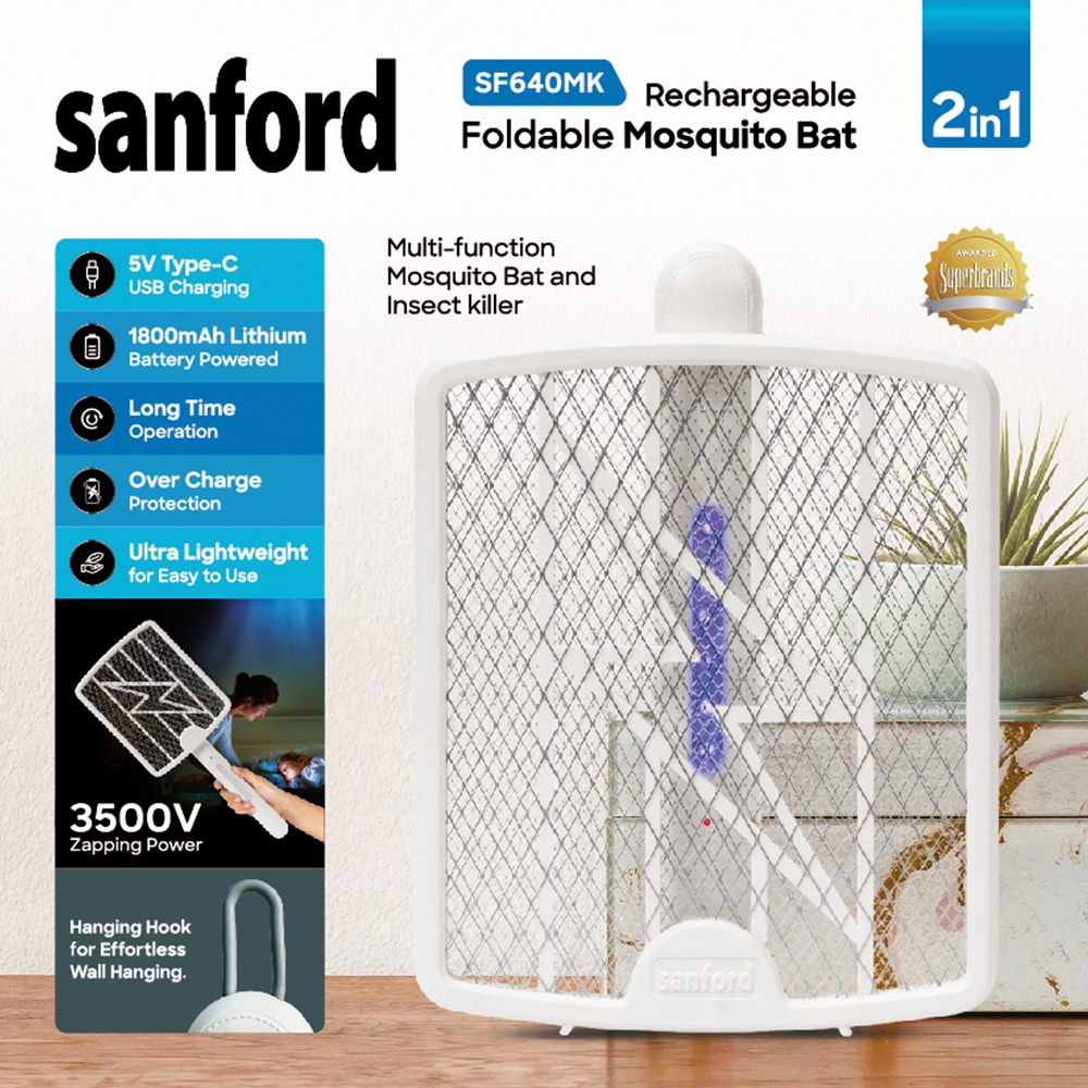 SANFORD Foldable Mosquito Bat with 3500V Zapping Power | SF640MK x2pcs - Image 6