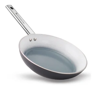 WONDERCHEF Eco-Glide Fry Pan | | Chemical-free Ceramic Coating | 24cm, 1.8L | Healthy, Low Oil Meals | Scratch-resistant | Stainless-steel Handle | Gas & Induction Compatible | Grey | Easy to Clean WON764-63155096