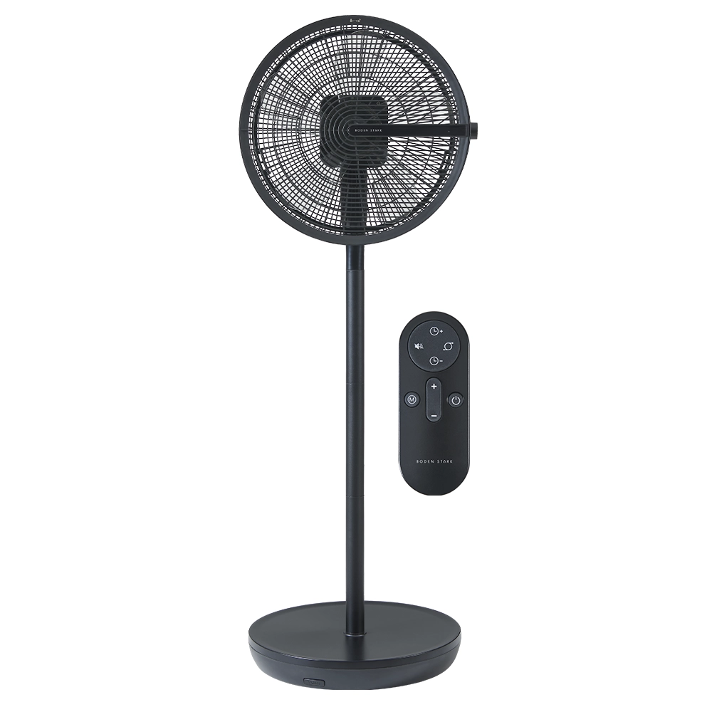 BODEN STARK 16Incheas stand fan with remote control, 12 speeds, temperature indicator, 12Hrs timer BS-LDSF1-Bk