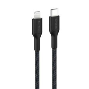 BELKIN Braided USB-C to Lightning Cable 2M CAA004BT2MBLK
