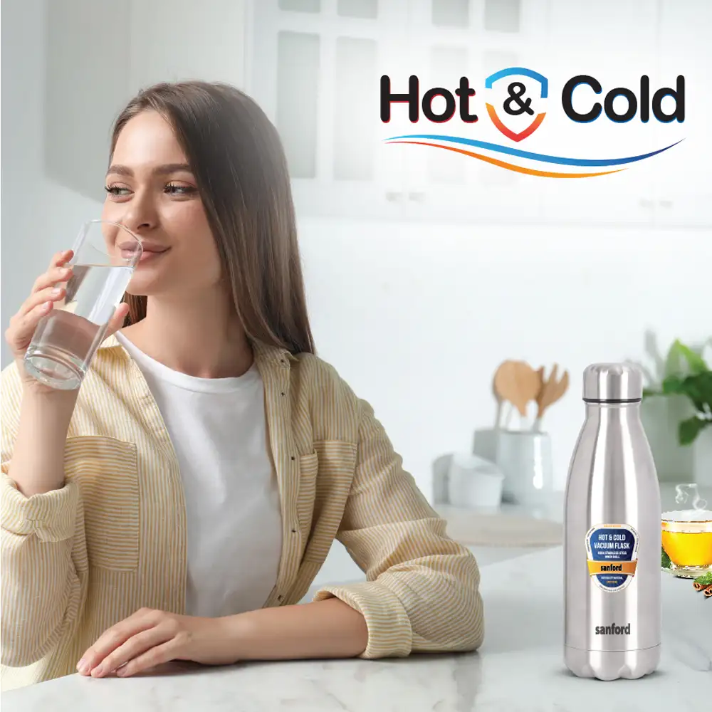 SANFORD Vacuum Flask 350ML HOT-COLD Stainless Steel SF1628SVF (Get 2 units at Rs 1000) - Image 3