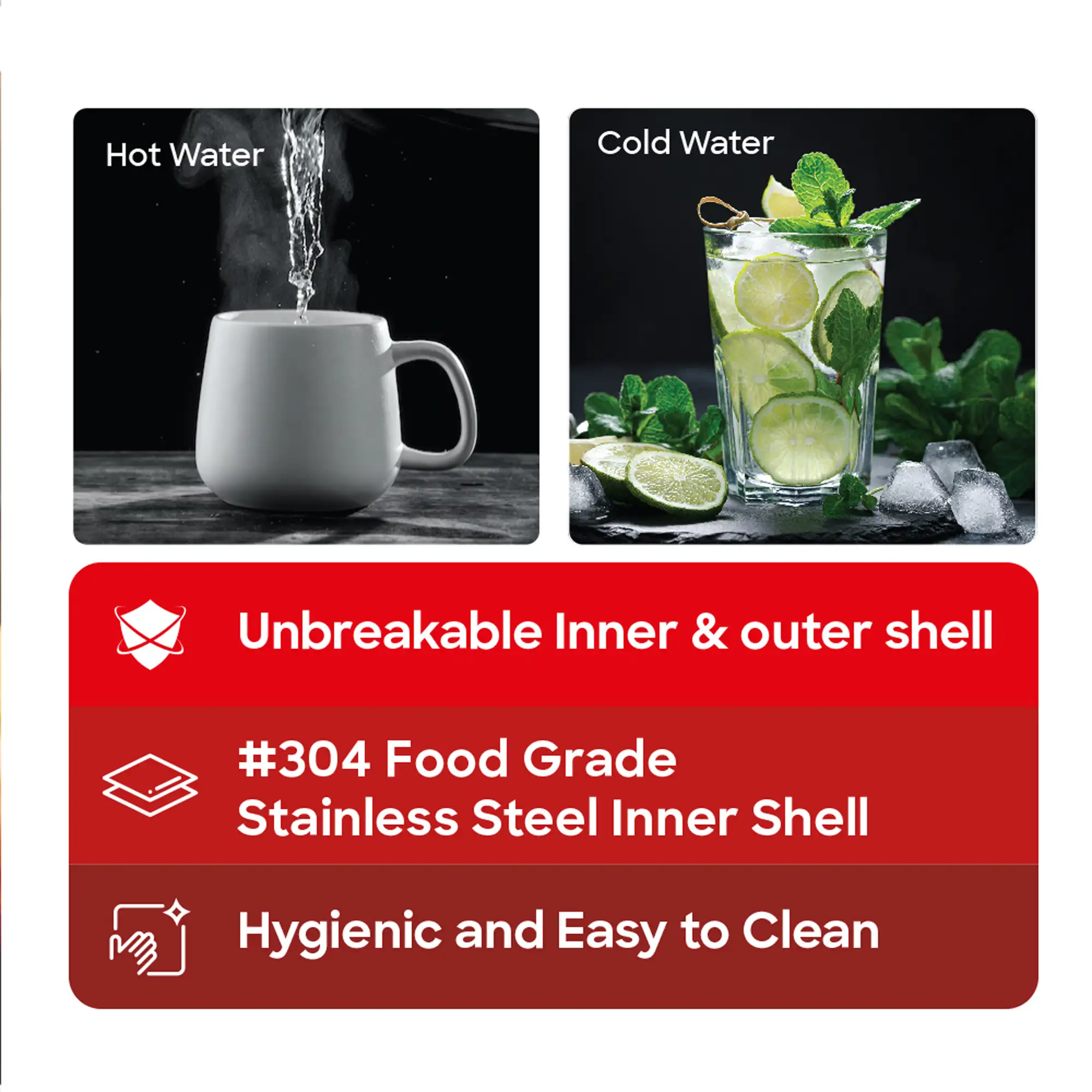 SANFORD Vacuum Flask 500ML HOT-COLD Stainless Steel SF1629SVF (Get 2 units at Rs 1200) - Image 4