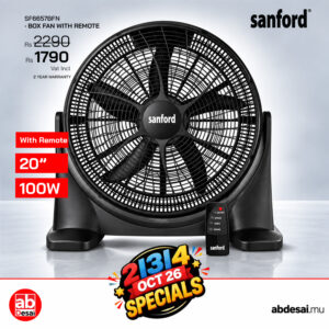 SANFORD Box Fan 20 inches with Remote Control SF6657BFN