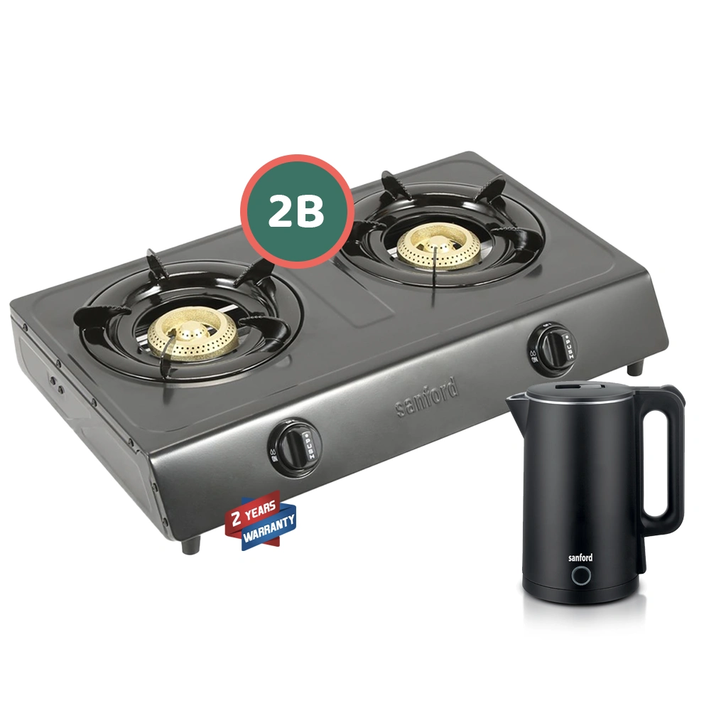 SANFORD Gas Stove SF5222GC Black + Kettle Sf3331Ek worth Rs 1500 (as per colour available)