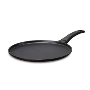 WONDERCHEF Inducta Die-cast Dosa Tawa, 28cm, 4mm, Japanese Non-stick Coating, Cook with Less Oil, For Dosas, Rotis, Parathas, Omelettes, Pancakes, Compatible with All Cooktops, 2-Yr Warranty, Black WON787-63155182