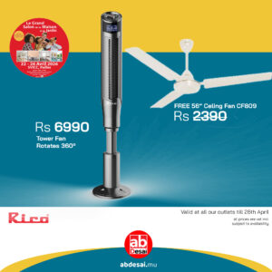 RICO Fan Tower TF1709 + Free CF809 Celing Fan 56"