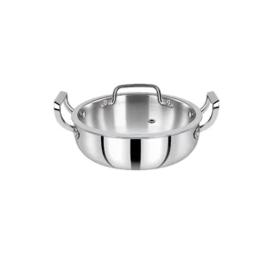 SOLITAIRE Triply Biryani Pot with Glass Lid 22cm TPBP02