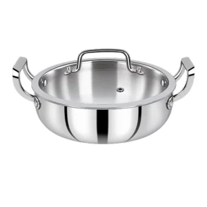 SOLITAIRE Triply Biryani Pot with Glass Lid 30cm TPBP06