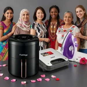 Bundle FLAMINGO Air Fryer 4Lts Digital FL500AF + Sanford Griller 3in1 + Sanford Steam Iron