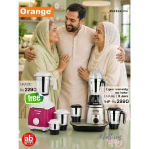 ORANGE Mixer Grinder APOLLO 1HP (ORA167) + FREE ORA170 Turbo worth Rs 1990.