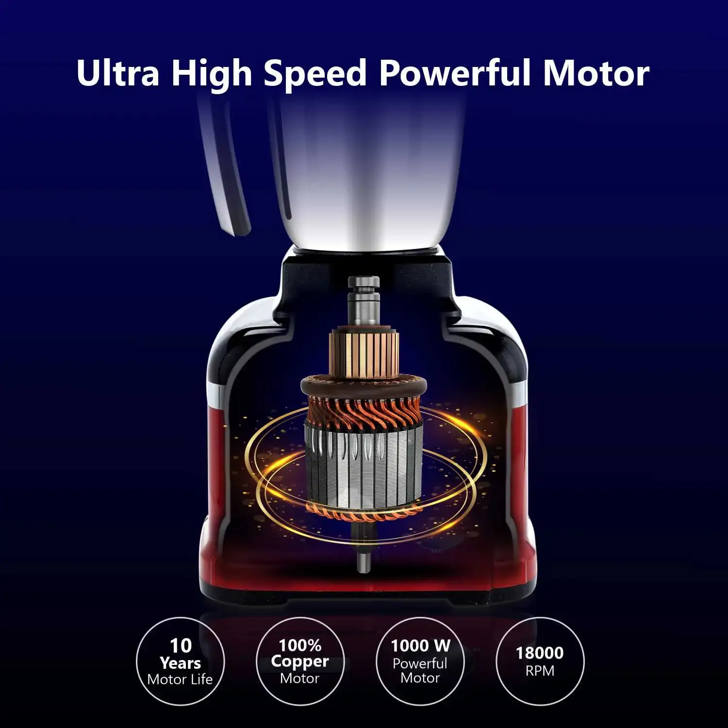 RICO Mixer Grinder MG2513 1000W 3 JARS - Image 7