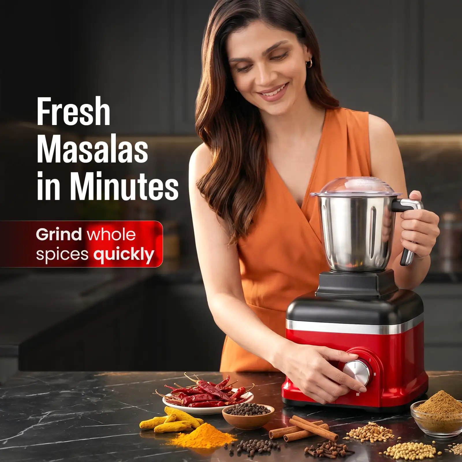 RICO Mixer Grinder MG2513 1000W 3 JARS - Image 4
