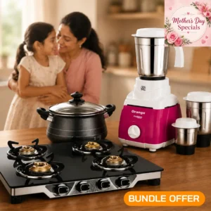 ORANGE Bundle Gas Stove Automatic 4 Burners FLORA401 (ORA175+ORA170+ORA150)