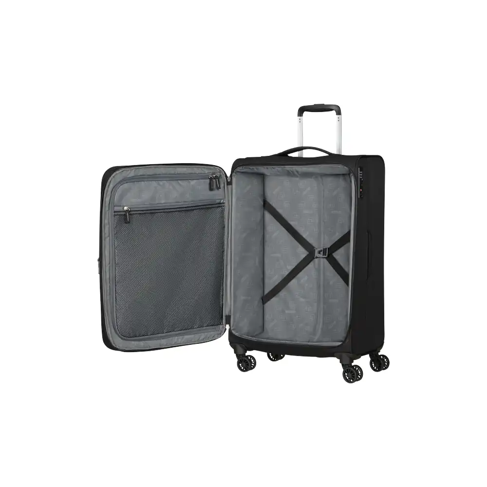AMERICAN TOURISTER Aerospin XL Black + Free Baseus2593 Powerbank Bidirectioanl 15W worth Rs 1290 - Image 3