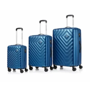 AMERICAN TOURISTER Senna Set3 Blue PREBOOK - Delivery 1st week of August 2026 , Get a free set of Silicon wheel protectors on prebooking