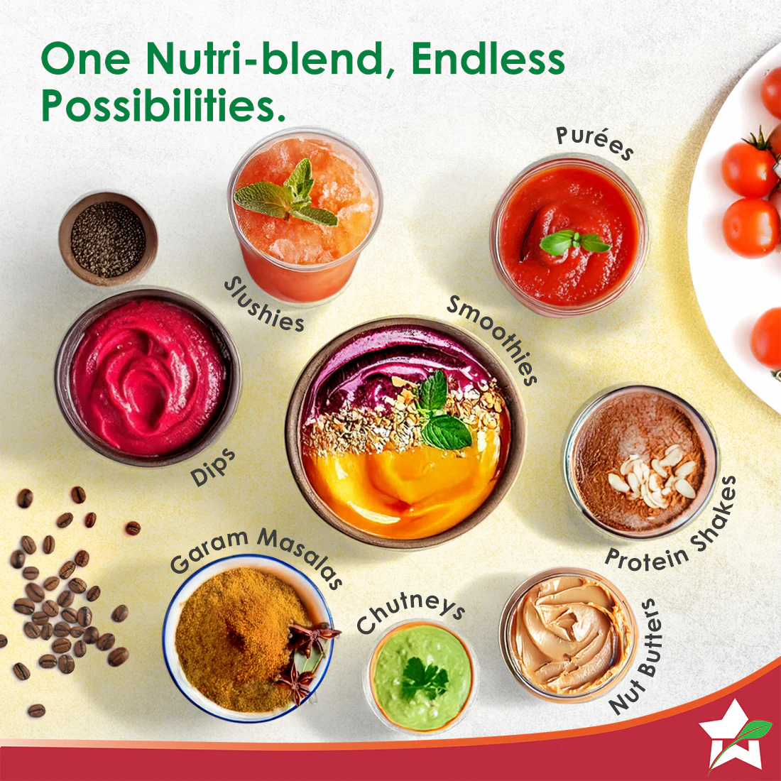WONDERCHEF Nutri-blend Snowflakes 500W Mixer Grinder, 22000 RPM, Smoothie Maker-Masala-Chutney Grinder, 3 Unbreakable Jars, Limited Edition, Recipe Book by Chef Sanjeev Kapoor, 2 Yr Warranty, Red - Image 5