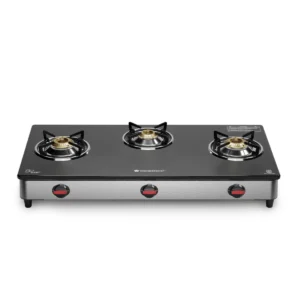 WONDERCHEF Galaxy 3 Burner Auto Gas Stove | 6mm Toughened Glass | Piezo Auto Ignition | 2 Years Warranty WON807-63154813