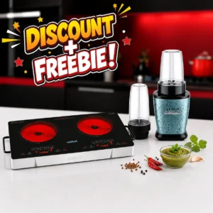 SANFORD 2 in 1 Double Burner Infrared Cooker 2800W SF5193IC + Lesco Baby Booster Free Worth Rs 2490