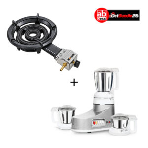 OctBundle26 KONEK Mixer Grinder 850W 3SS Jars 12 months warranty on motor | Domestic Use + KONEK K21A Automatic Cast Iron Burner