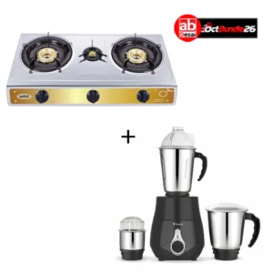 OctBundle26 RICO Mixer Grinder 750W 3SS Jars 36 months warranty on motor | Rs 4990 + SANFORD SF5357GC A 3 Burners Gas Stove (Free)