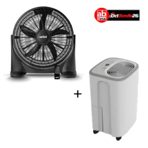 OctBundle26 RICO Dehumidifier 16 Liters DH2312 + Free Sanford 20″ Box Fan SF6657BFN with Remote Control worth Rs 2290