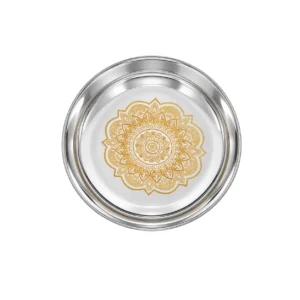 SOLITAIRE Stainless Steel plate D12xH3cm Halwa6.5-Lazer