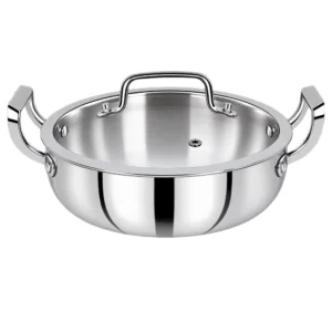 SOLITAIRE Triply Biryani Pot with Glass Lid 32cm TPBP07