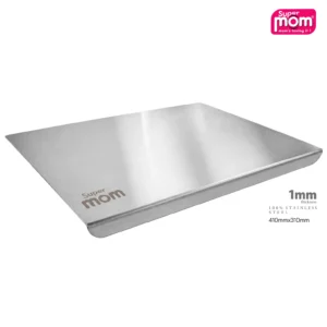 SUPERMOM Stainless Steel Cutting Board Curved 410x310mm