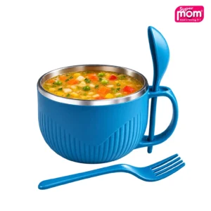 SUPERMOM Mug Soup with fork spoon